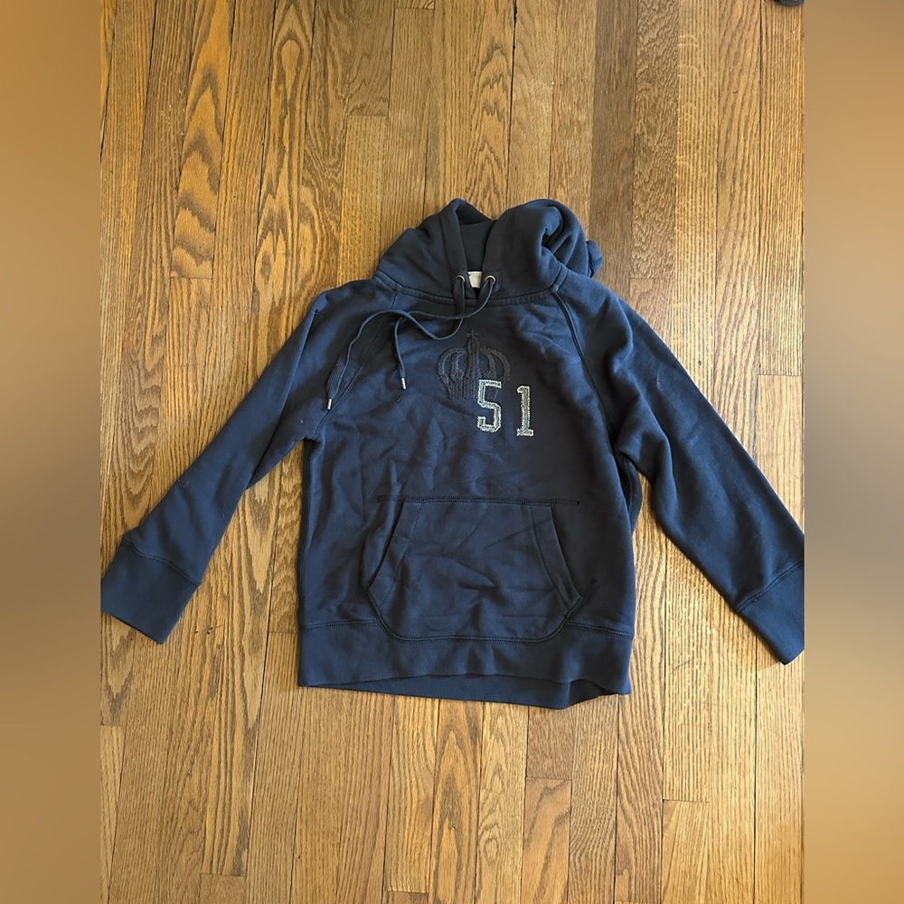 Navy Blue/Grey Hoodie with crown and 51